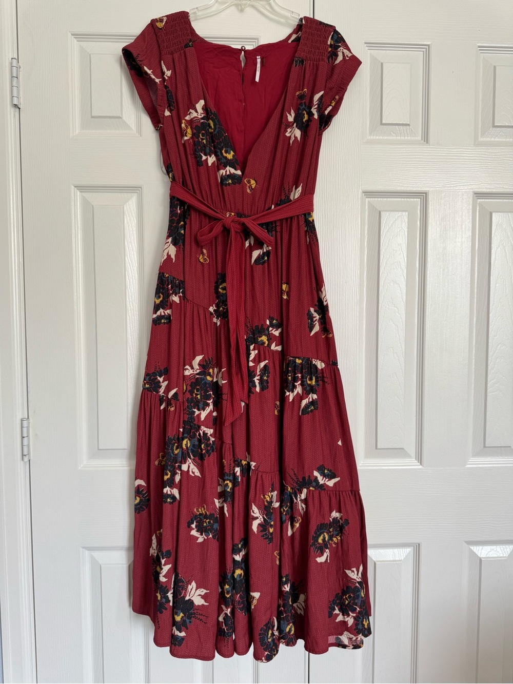 Free People Spice Floral Tie-Waist Midi Dress